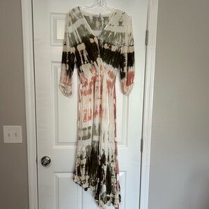 Young Fabulous & Broke Brown and Pink Mini Dress Women’s Small Artsy Summer